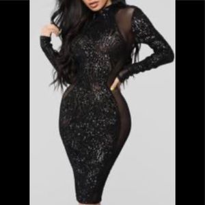 Black Sequin Dress